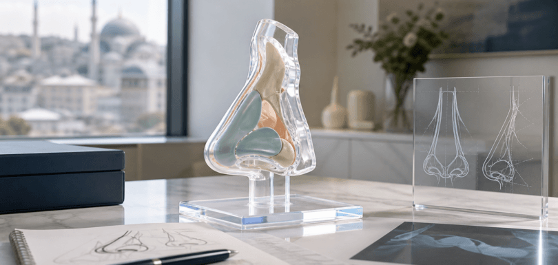 Revision rhinoplasty planning with layered nasal cartilage anatomy in Istanbul