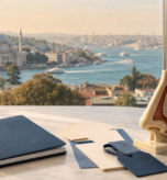 Travel planning for rhinoplasty in Istanbul with luggage and an anatomical nose model