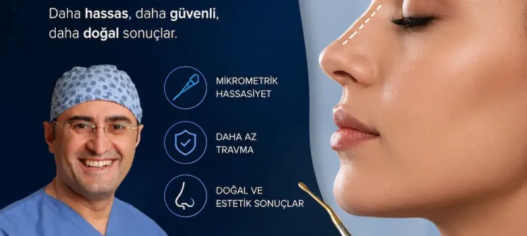 Op. Dr. Bahadır Baykal tarafından uygulanan piezo rinoplasti ile doğal ve hassas burun estetiği.
