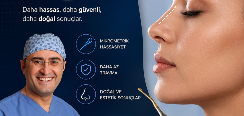 Op. Dr. Bahadır Baykal tarafından uygulanan piezo rinoplasti ile doğal ve hassas burun estetiği.